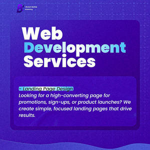 Website Development & Design - Landing Page Design Banner
